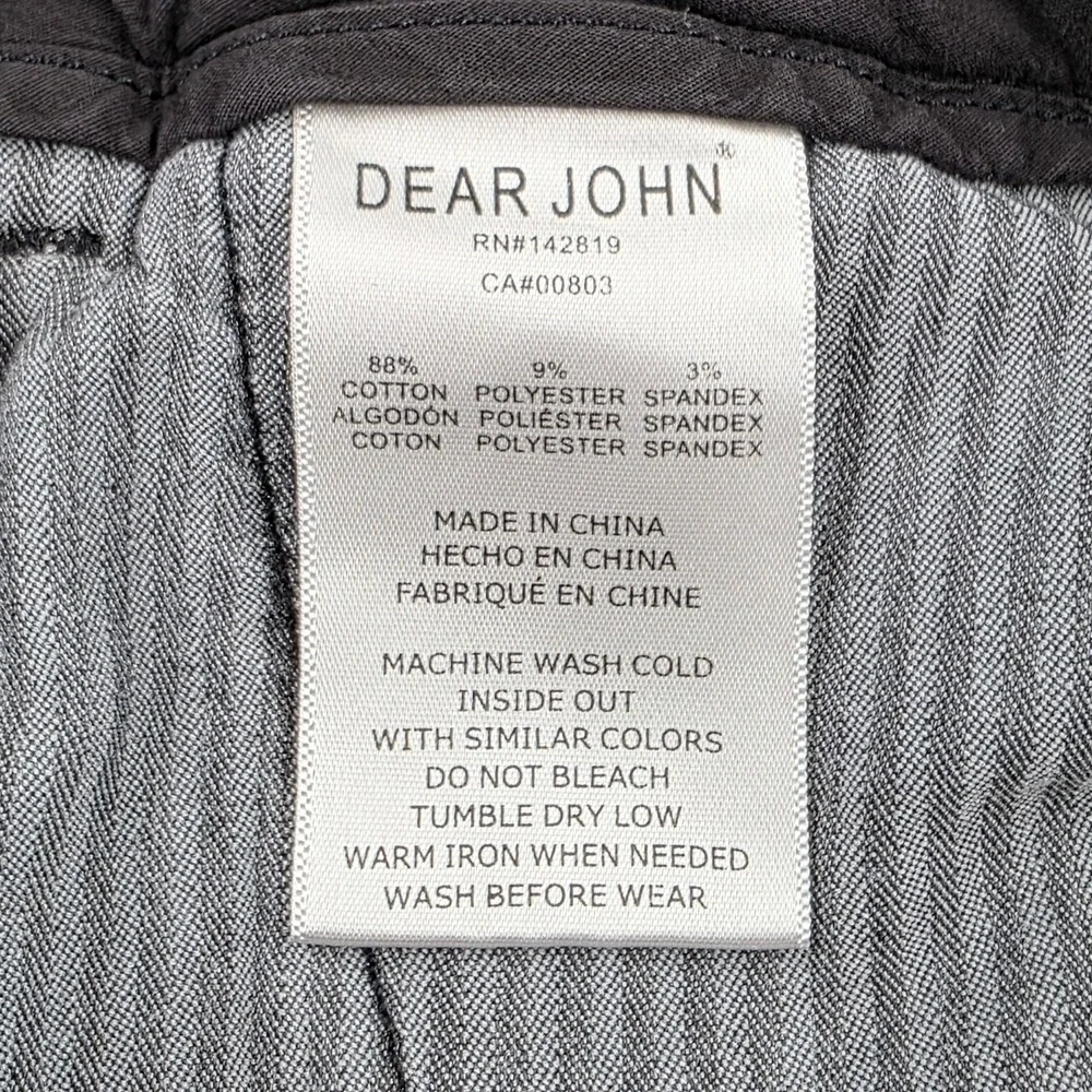 Dear John North Hampton Black High Rise Cuffed Shorts Size 31 Chino Stretch